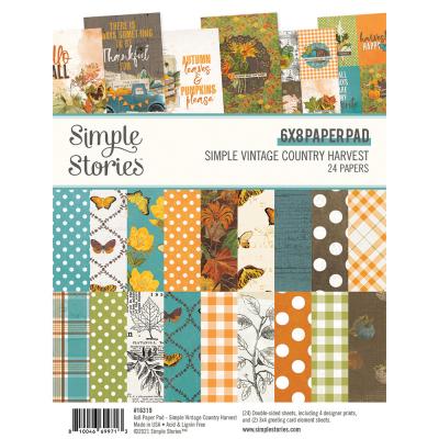 Simple Stories Vintage Country Harvest Designpapier -  Paper Pad